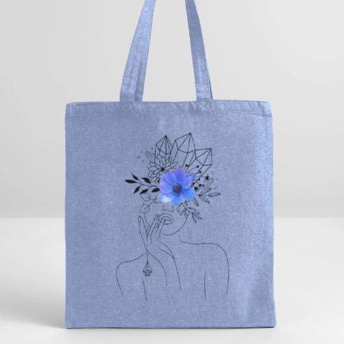 Third Eye Flower Goddess - Crystal Design - Recycled Tote Bag