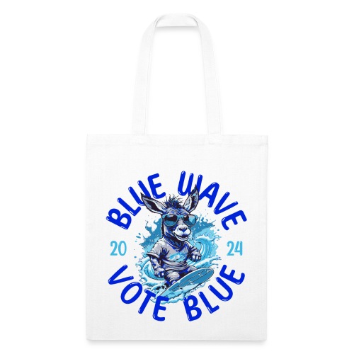 Ride The Blue Wave 2024 Election Surfing Design - Recycled Tote Bag