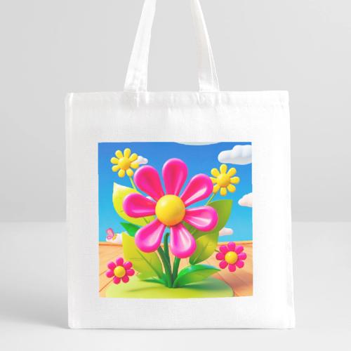 Pink Floral Peace | Sky & Nature Design - Recycled Tote Bag