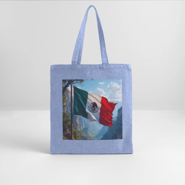Mexican Flag in Mountain Nature Landscape