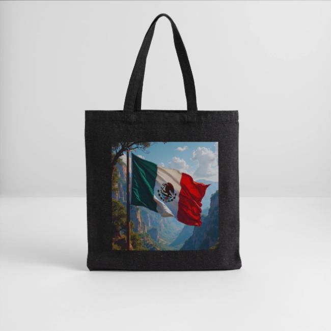 Mexican Flag in Mountain Nature Landscape