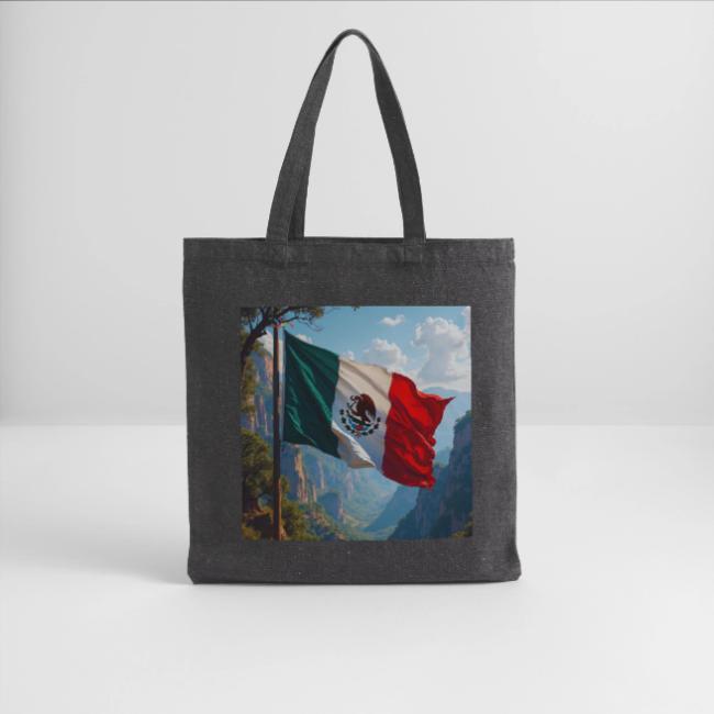 Mexican Flag in Mountain Nature Landscape