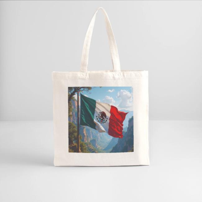Mexican Flag in Mountain Nature Landscape