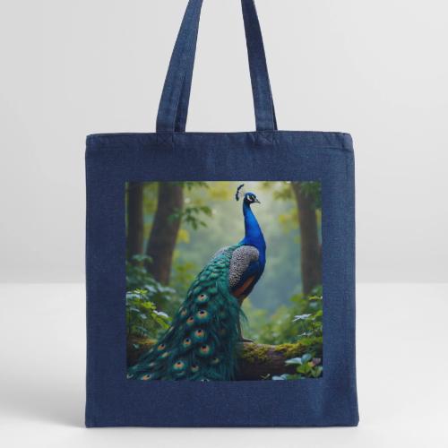 Majestic Peacock in Enchanted Forest - Recycled Tote Bag