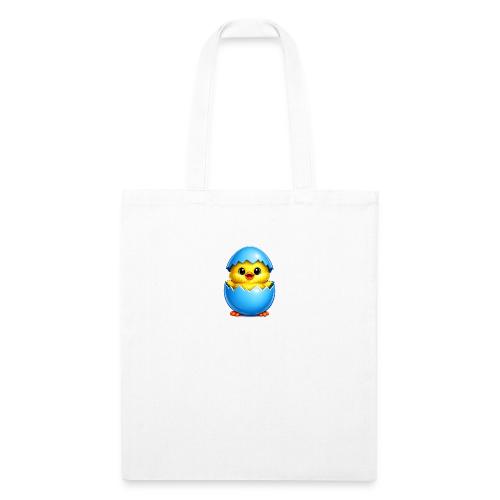 Easter Chick Blue - Recycled Tote Bag