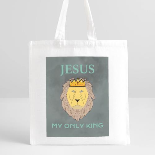 Jesus My Only KIng w background - Recycled Tote Bag