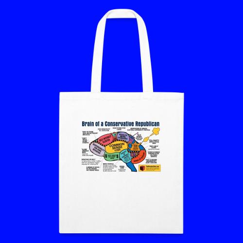 Brain of a Conservative Republican - Recycled Tote Bag