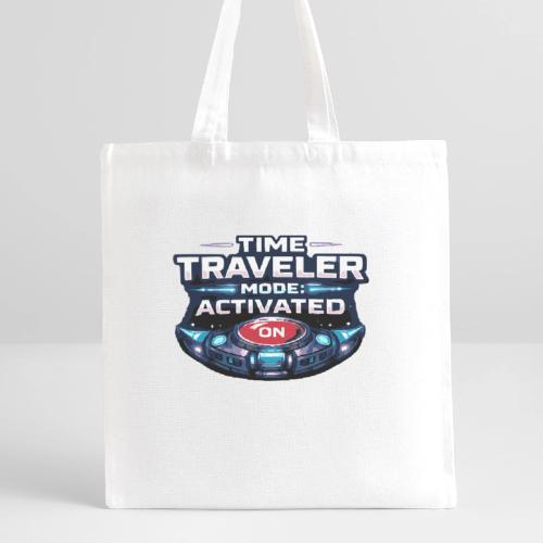 Time Traveler Mode – Futuristic Neon Sci-Fi Tee - Recycled Tote Bag