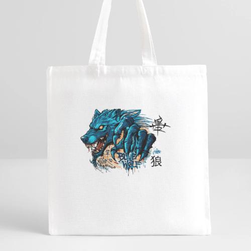 Blue Wolf Graffiti Street Art - Recycled Tote Bag