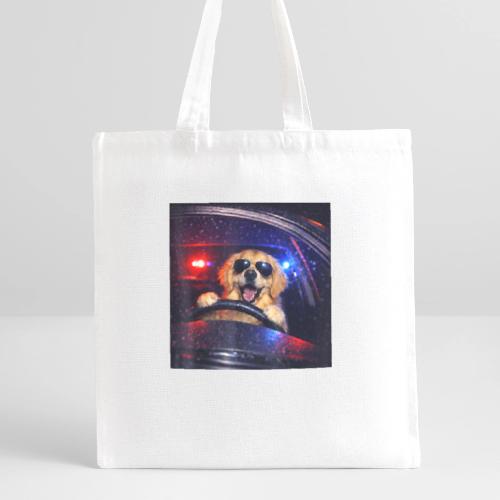 Funny Police Golden Retriever Meme Tee - Recycled Tote Bag