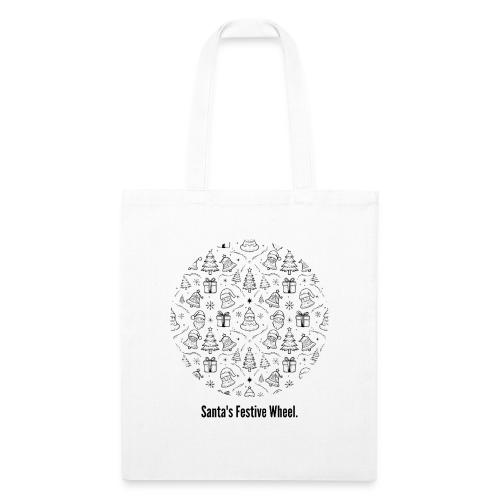 Santa's Festive Wheel T-Shirt - Recycled Tote Bag
