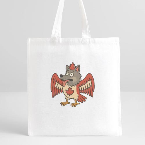 Maple-Mad Wolfbird – Quirky Canadian Creature - Recycled Tote Bag