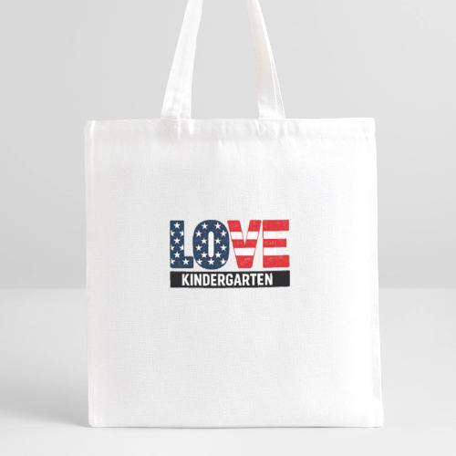Love Kindergarten Patriotic Graduation - Recycled Tote Bag
