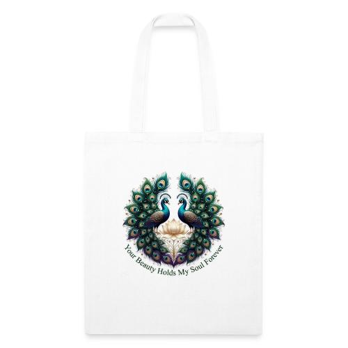 Your Beauty Holds My Soul Peacock Gifts T-Shirt - Recycled Tote Bag