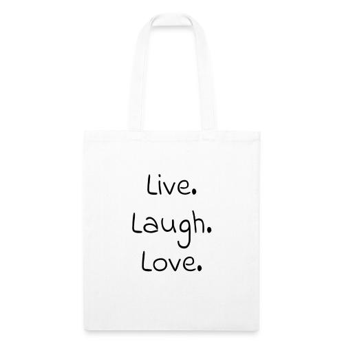 Smoon City_Live laugh love Black - Recycled Tote Bag