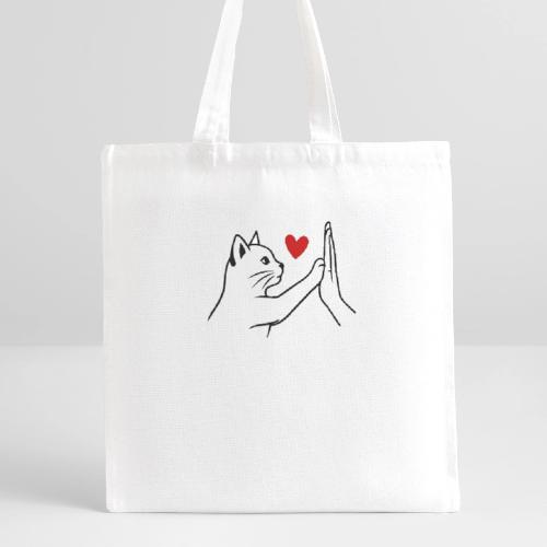 Cat Lover High-Five T-Shirt - Recycled Tote Bag