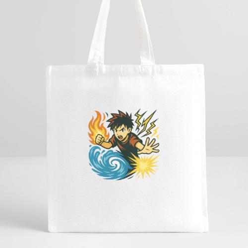 Anime Elemental Warriors | Fire, Water, Lightning - Recycled Tote Bag