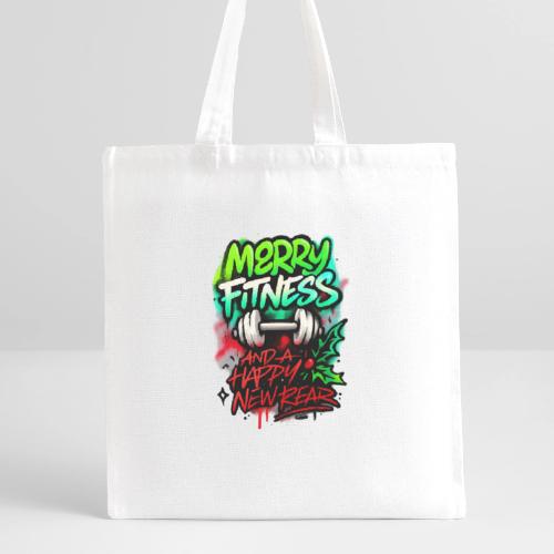 Merry Fitness Christmas Gym Humor - Recycled Tote Bag