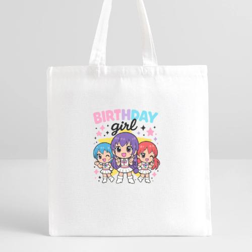Cute Chibi Birthday Idol Girls - Recycled Tote Bag