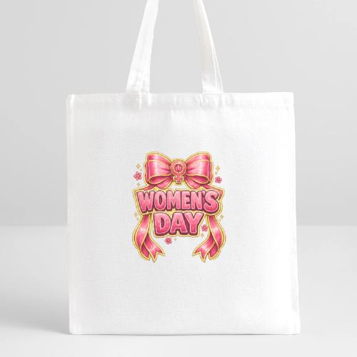 Cute Pink Bow Women’s Day Feminist Symbol - Recycled Tote Bag