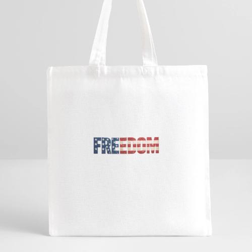 Freedom American Flag Distressed Patriotic Shirt - Recycled Tote Bag