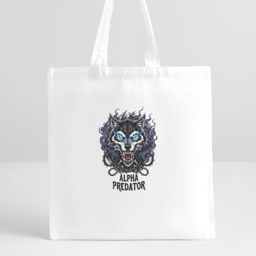 Alpha Predator Wolf Fierce Neon Eyes - Recycled Tote Bag