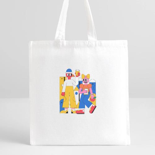 Bold Geometric Duo Pop Art - Recycled Tote Bag
