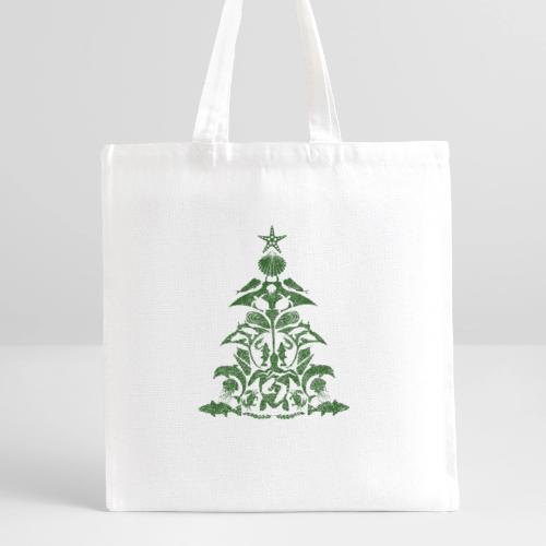 Green Coastal Inspired Christmas Tree - Recycled Tote Bag