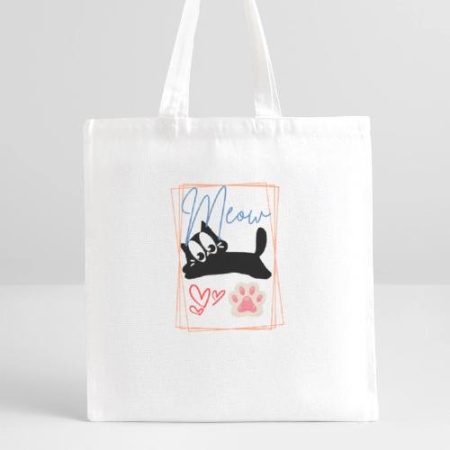Meow Cat Paw Cute Kitty Lover Design - Recycled Tote Bag