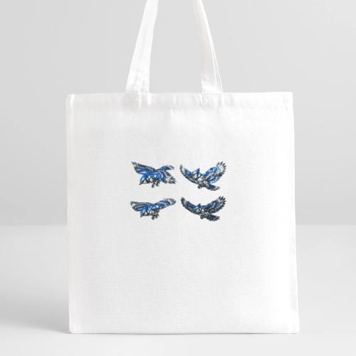 Silver Blue Jay Flight Stages - Recycled Tote Bag