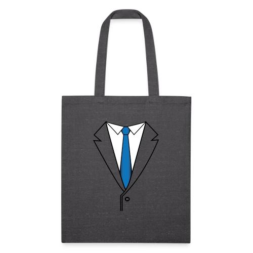 Suit with Blue Tie - Recycled Tote Bag