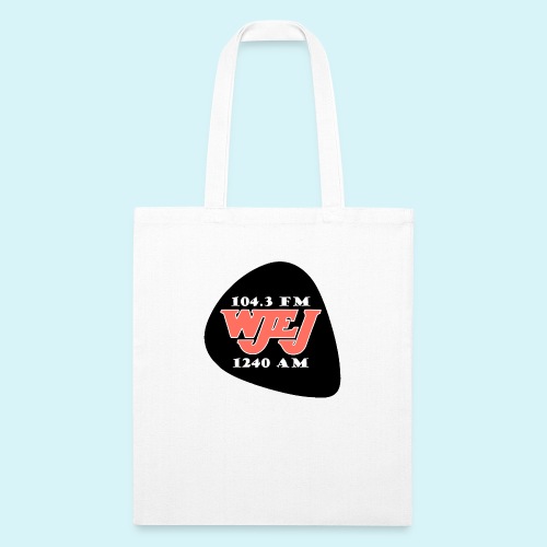 WJEJ Radio AM/FM Guitar Pic Logo - Recycled Tote Bag