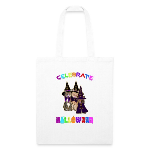 Celebrate Cats Halloween - Recycled Tote Bag