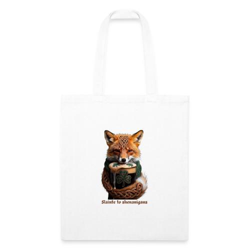 Sly Emerald Fox Toast T-Shirt - Recycled Tote Bag