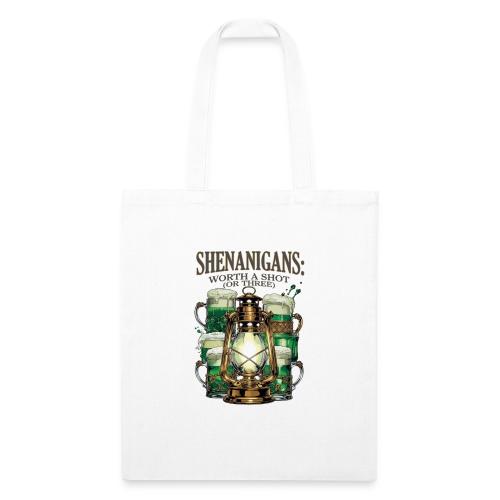 Worth a Shot Lantern Toast Graphic Tee - Recycled Tote Bag