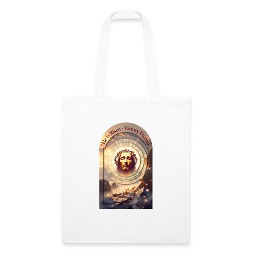 Easter He Is Risen Sacred Face T Shirt, wife Gift - Recycled Tote Bag