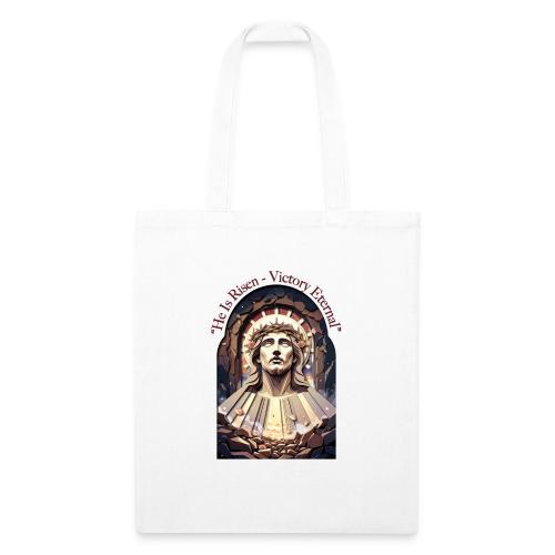 Easter He Is Risen Face of Christ T Shirt, Gift - Recycled Tote Bag