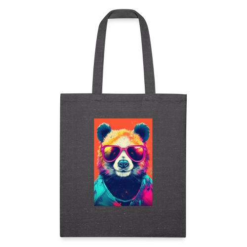 Panda in Pink Sunglasses - Recycled Tote Bag