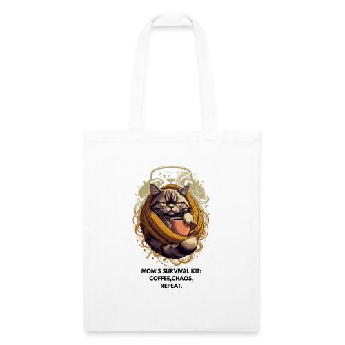 Powered by Sarcasm Cat Tee - Recycled Tote Bag