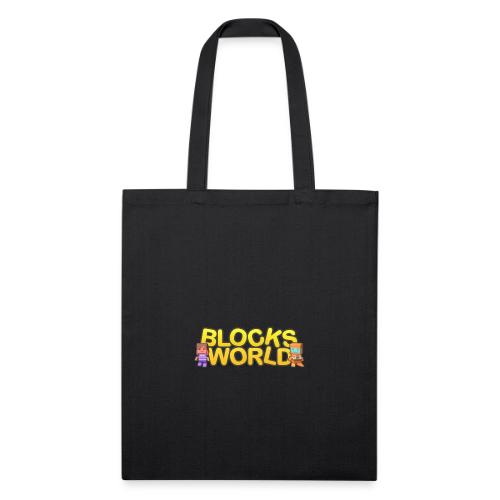 Blocksworld: Logo with Characters - Recycled Tote Bag