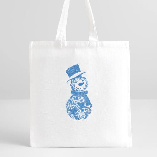 Christmas Snowman - Blue | V - Recycled Tote Bag