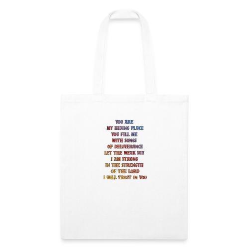 You Are My Hiding Place - Recycled Tote Bag