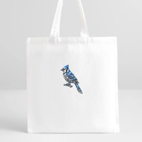 Silver Blue Jay on Perch + Flight Stages 2-print - Recycled Tote Bag