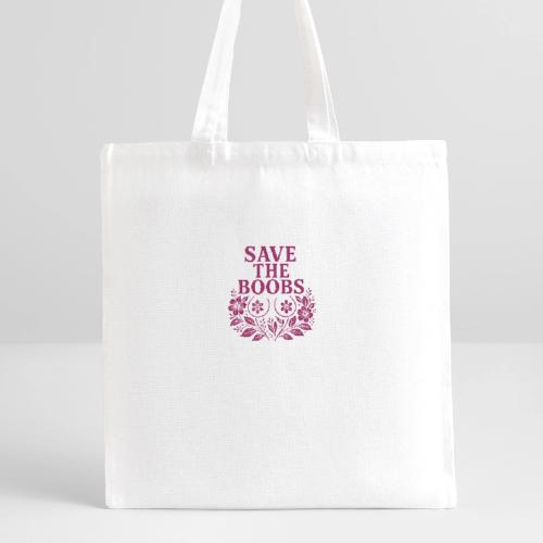 Save the boobs floral - Recycled Tote Bag