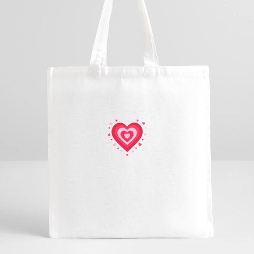 Layered Red & Pink Heart – Cute Valentine Love - Recycled Tote Bag
