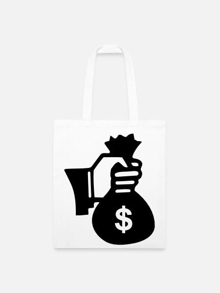Money - Recycled Tote Bag - white
