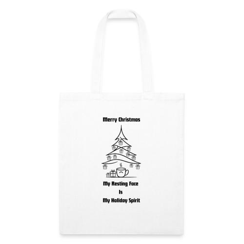 My Resting Face Is My Christmas Spirit T-Shirt - Recycled Tote Bag