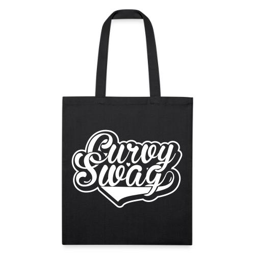 Curvy Swag Reversed Out Design - Recycled Tote Bag