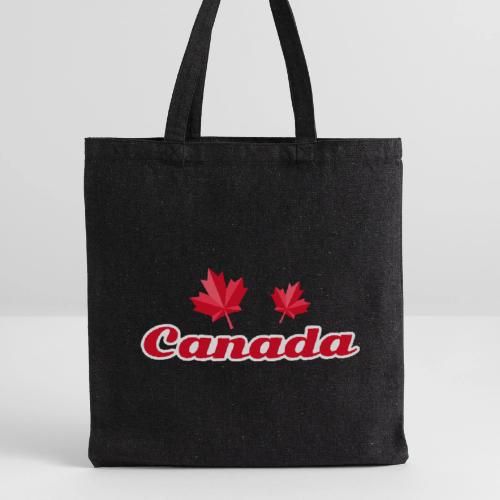 Canada with two maple leaves - Recycled Tote Bag