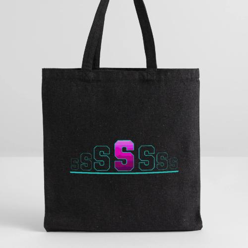 Letter S – Capital Varsity Alphabet Monogram - Recycled Tote Bag